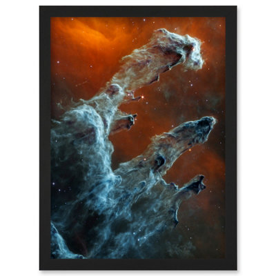 Artery8 Nasa James Webb Telescope Ghostly Figures Pillars Of Creation Miri Image Wall Art PrintA4 Size from B&Q