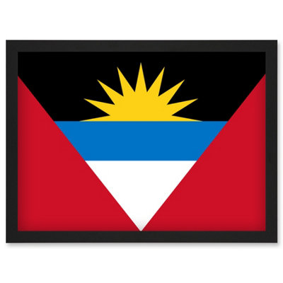 Artery8 Antigua And Barbuda National Flag Vexillology World Flags Country Region Poster Wall Art PrintA4 Size from B&Q