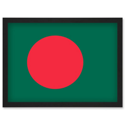 Artery8 Bangladesh National Flag Vexillology World Flags Country Region Poster Wall Art PrintA4 Size from B&Q