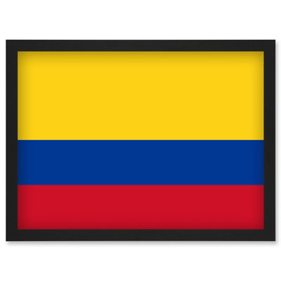 B&Q -  Colombia National Flag Vexillology World Flags Country Region Poster Wall Art PrintA4 Size