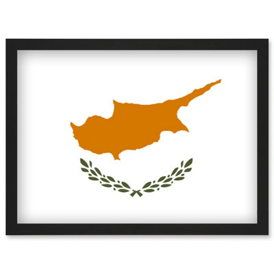 Artery8 Cyprus National Flag Vexillology World Flags Country Region Poster Wall Art PrintA4 Size from B&Q