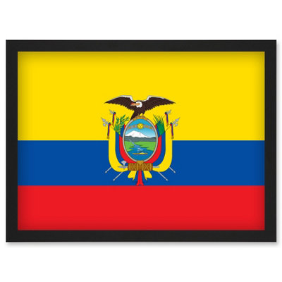 Artery8 Ecuador National Flag Vexillology World Flags Country Region Poster Wall Art PrintA4 Size from B&Q