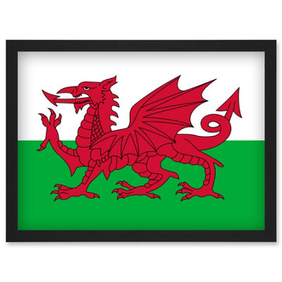 Artery8 Wales National Flag Vexillology World Flags Country Region Poster Wall Art PrintA4 Size from B&Q