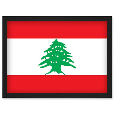 Artery8 Lebanon National Flag Vexillology World Flags Country Region Poster Wall Art PrintA4 Size from B&Q
