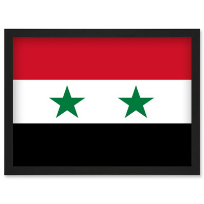 Artery8 Syrian Arab Republic National Flag Vexillology World Flags Country Region Poster Wall Art PrintA4 Size