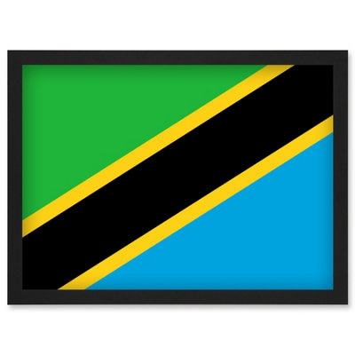 Artery8 TanzaniaUnited Republic Of National Flag Vexillology World Flags Country Region Poster Wall Art PrintA4 Size