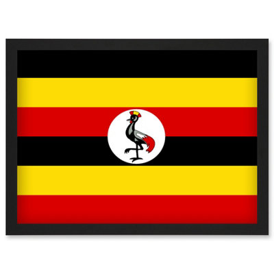 Artery8 Uganda National Flag Vexillology World Flags Country Region Poster Wall Art PrintA4 Size from B&Q