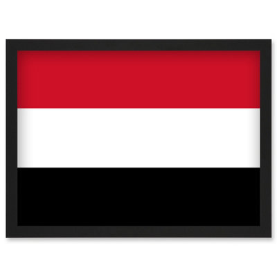 Artery8 Yemen National Flag Vexillology World Flags Country Region Poster Wall Art PrintA4 Size from B&Q