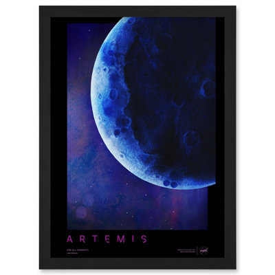 Artery8 Nasa Artemis Moon Mission Galvanizing Lunar Space Travel Destination Poster Wall Art PrintA4 Size from B&Q