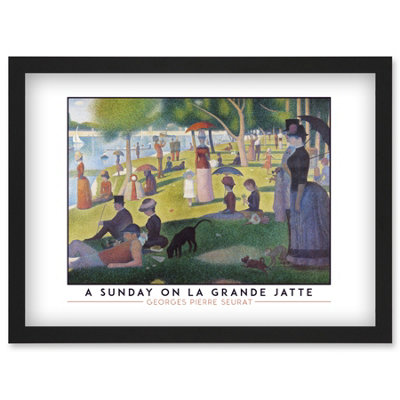 Artery8 Georges Pierre Seurat A Sunday On La Grande Jatte Painting Wall Art PrintA4 Size from B&Q