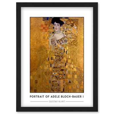 B&Q -  Gustav Klimt Portrait Of Adele Bloch-Bauer I The Lady In Gold Painting Wall Art PrintA4 Size