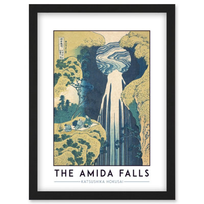 Artery8 Katsushika Hokusai The Amida Falls Painting Wall Art PrintA4 Size from B&Q