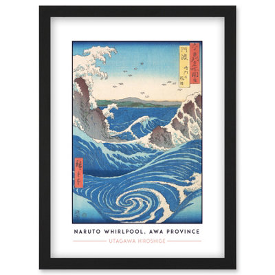 Artery8 Utagawa Hiroshige Naruto Whirlpool Awa Province Painting Wall Art PrintA4 Size from B&Q