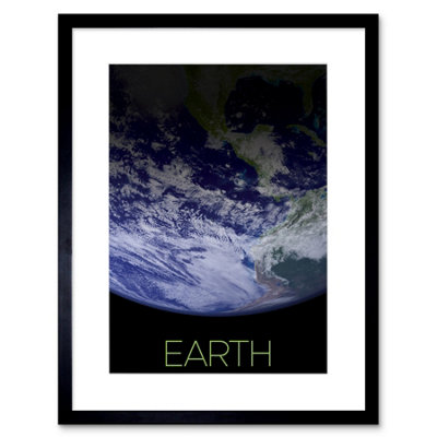 Artery8 Wall Art Print Nasa Our Solar System Earth Planet Image Space Artwork Framed 9X7 Inch from B&Q