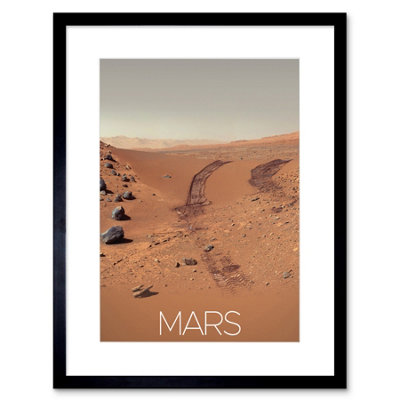 Artery8 Wall Art Print Nasa Our Solar System Mars Rover Planet Surface Image Artwork Framed 9X7 Inch from B&Q