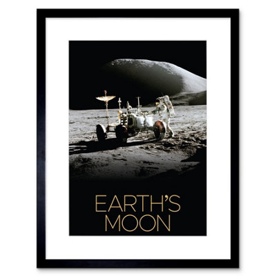 Artery8 Wall Art Print Nasa Our Solar System Moon Lunar Roving Vehicle Apollo 15 Artwork Framed 9X7 Inch from B&Q
