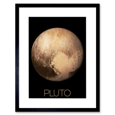 Artery8 Wall Art Print Nasa Our Solar System Pluto New Horizons Image Artwork Framed 9X7 Inch from B&Q