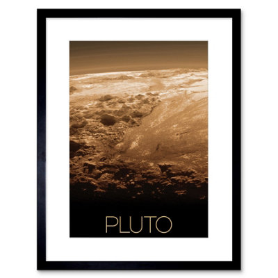 Artery8 Wall Art Print Nasa Our Solar System Pluto New Horizons Surface Image Artwork Framed 9X7 Inch from B&Q
