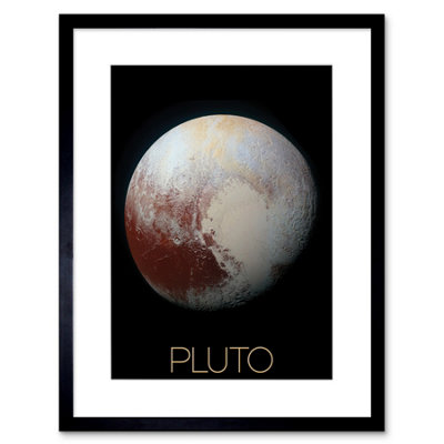 Artery8 Wall Art Print Nasa Our Solar System Pluto New Horizons Enhanced Colour Image Artwork Framed 9X7 Inch from B&Q