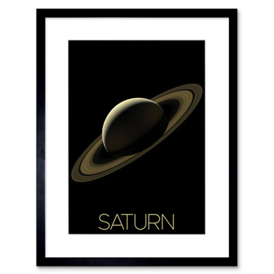 Artery8 Wall Art Print Nasa Our Solar System Saturn Planet Rings Cassini Mission Artwork Framed 9X7 Inch from B&Q