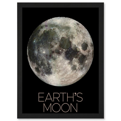 Artery8 Nasa Our Solar System Earth's Moon Lunar Galileo Image Wall Art PrintA4 Size from B&Q