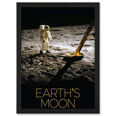 Artery8 Nasa Our Solar System Moon Apollo 11 Lunar Module Buzz Aldrin Wall Art PrintA4 Size from B&Q