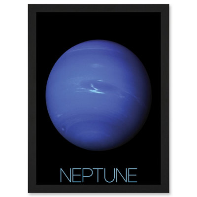 Artery8 Nasa Our Solar System Neptune Blue Planet Voyager 2 Image Wall Art PrintA4 Size from B&Q