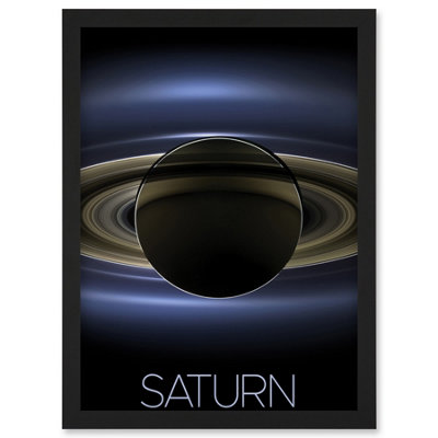 Artery8 Nasa Our Solar System Saturn Planet Shadow Cassini Wall Art PrintA4 Size from B&Q