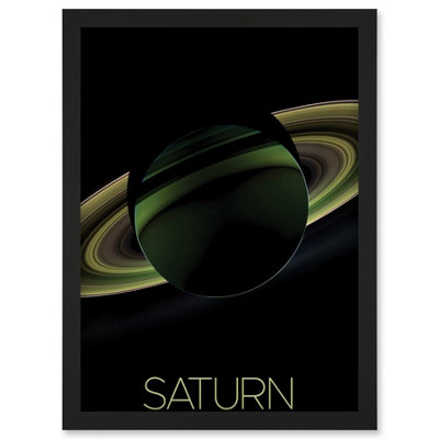 Artery8 Nasa Our Solar System Saturn Planet Shadow View Cassini Wall Art PrintA4 Size from B&Q