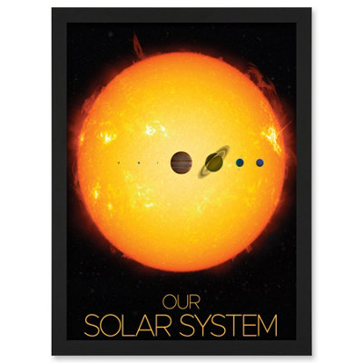 Artery8 Nasa Our Solar System Planets And Sun Size Comparison Wall Art PrintA4 Size from B&Q