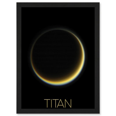 B&Q -  Nasa Our Solar System Titan Saturn's Moon Night Side Wall Art PrintA4 Size