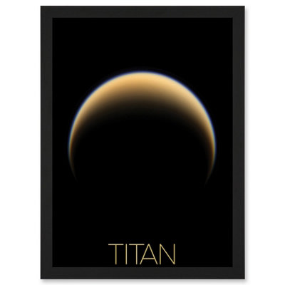 B&Q -  Nasa Our Solar System Titan Saturn's Moon North Pole Wall Art PrintA4 Size