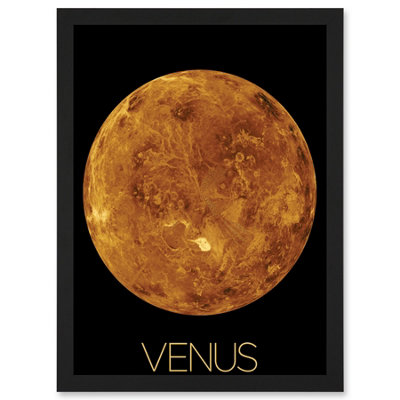 Artery8 Nasa Our Solar System Venus Planet Northern Hemisphere Wall Art PrintA4 Size from B&Q