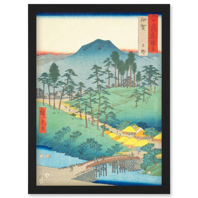 Artery8 Ueno Iga Province Utagawa Hiroshige Japan Woodblock Wall Art PrintA4 Size from B&Q