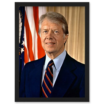 Artery8 39Th Us President Jimmy Carter Official Portrait Photo Wall Art PrintA4 Size