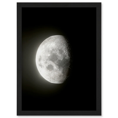 Artery8 Lunar Phases Waning Gibbous Moon Space Astronomy Wall Art PrintA4 Size from B&Q
