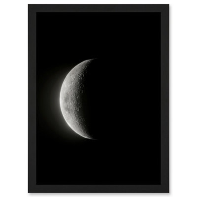 Artery8 Lunar Phases Moon Waning Crescent Space Astronomy Wall Art PrintA4 Size from B&Q