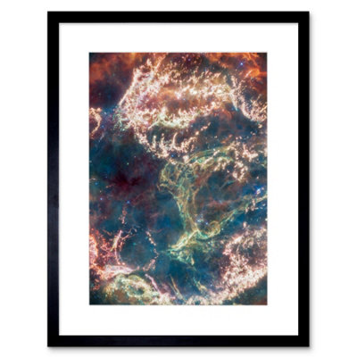 Artery8 Wall Art Print Nasa James Webb Telescope Cassiopeia A In Detail Artwork Framed 9X7 Inch from B&Q