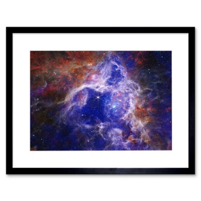 Artery8 Wall Art Print Nasa James Webb Telescope The Enduring Stellar Lifecycle In 30 Doradus Artwork Framed 9X7 Inch from B&Q