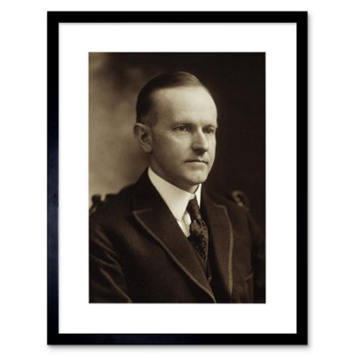 Artery8 Wall Art Print Us President Calvin Coolidge Portrait Photo Artwork Framed 9X7 Inch from B&Q