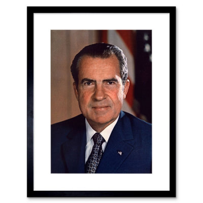 Artery8 Wall Art Print Us President Richard Nixon Portrait Photo Artwork Framed 9X7 Inch from B&Q