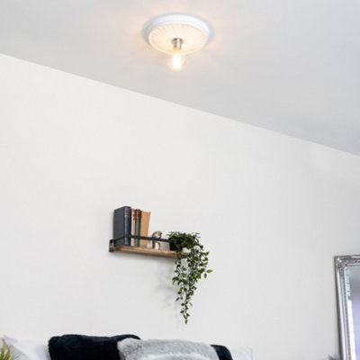 B&Q -  Carn White Paintable Medium Ceiling Mount
