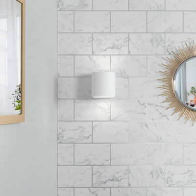 Litecraft Chonzie White Paintable Up And Down Wall Light from B&Q