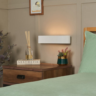 Litecraft Sodhail White Paintable Wall Uplighter from B&Q