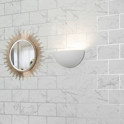 Litecraft Torridon White Paintable Wall Uplighter from B&Q