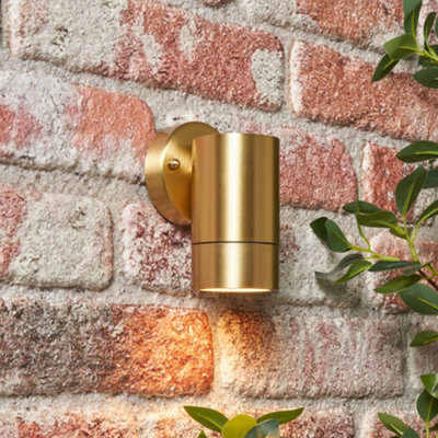 Litecraft Talon Brass Up Or Down Outdoor Wall Light from B&Q