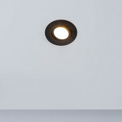 Litecraft Cob Led Black Adjustable Colour Changing Bathroom Downlight from B&Q
