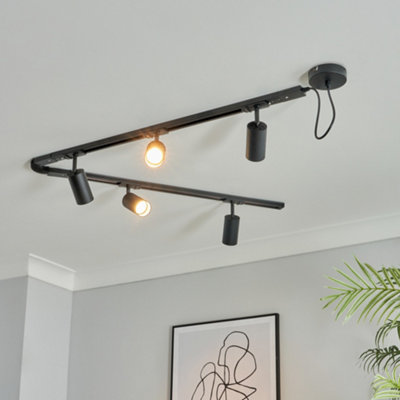Litecraft Bexley Black 1.8M 5 Head Track Light Kit from B&Q