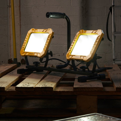 Litecraft Stanley Twin Portable Black 33 Watt Led Ip65 Outdoor Work Light from B&Q
