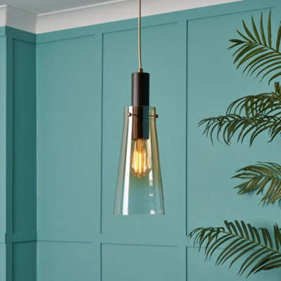 Litecraft Visconte Atrani Champagne With Ombre Shade 1 Light Ceiling Pendant from B&Q